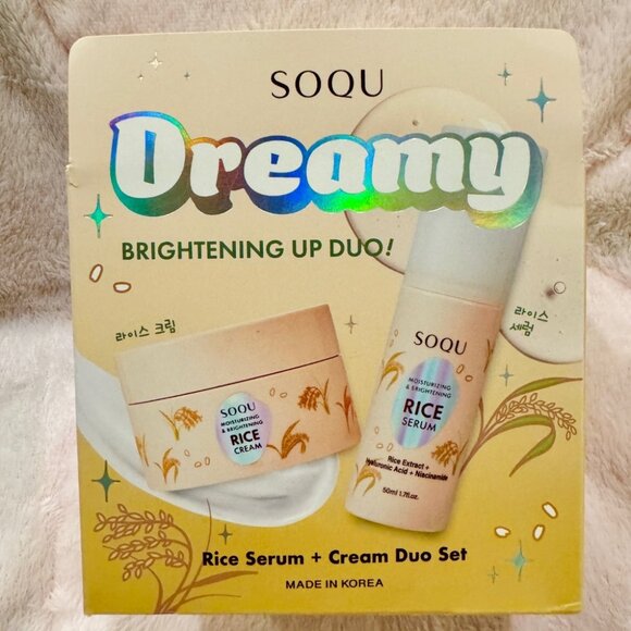 SOQU Dreamy Brightening UP Duo! - Rice Serum + Cream Set - Picture 1 of 4